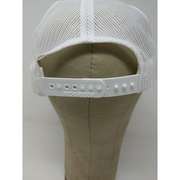 Richardson Mesh Back Snapback Hat Embroidered Rover Logo Gray White Dual 42" - Picture 7 of 11